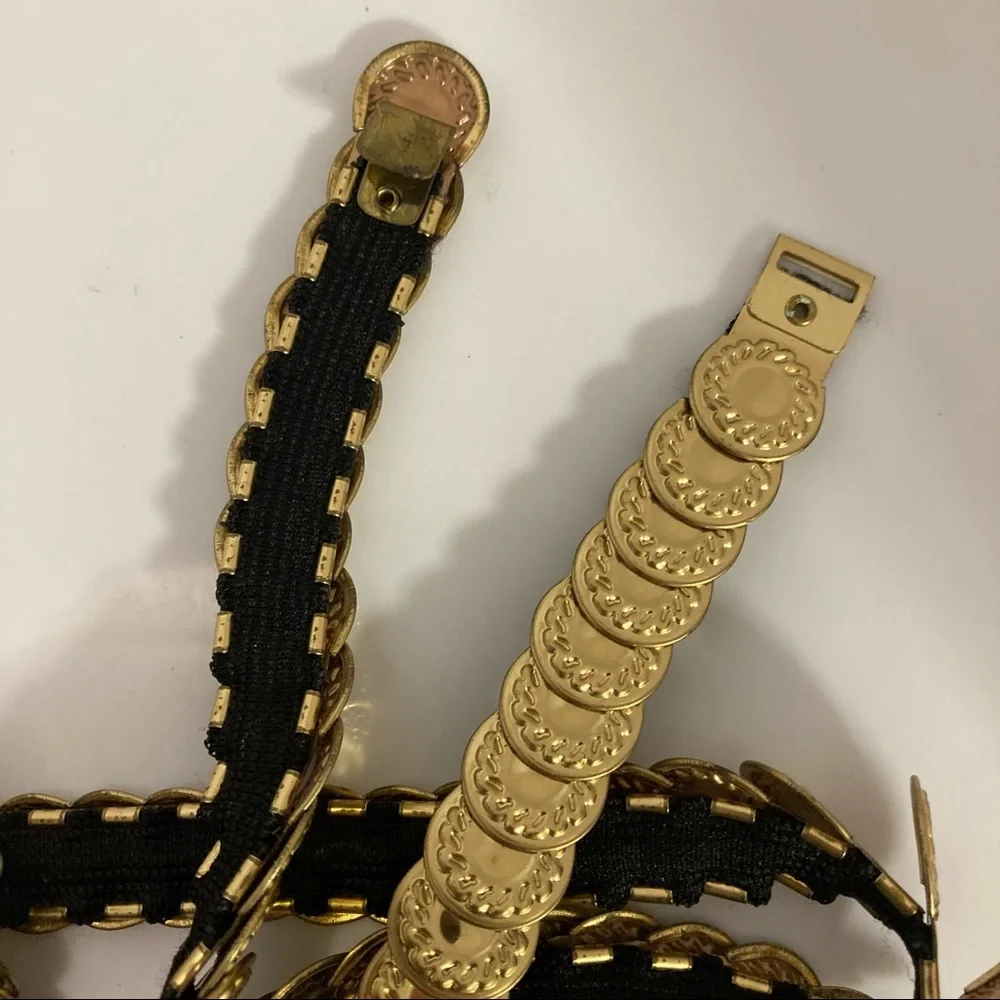 Vintage Coin Belt Festival Costume Gold Fits all